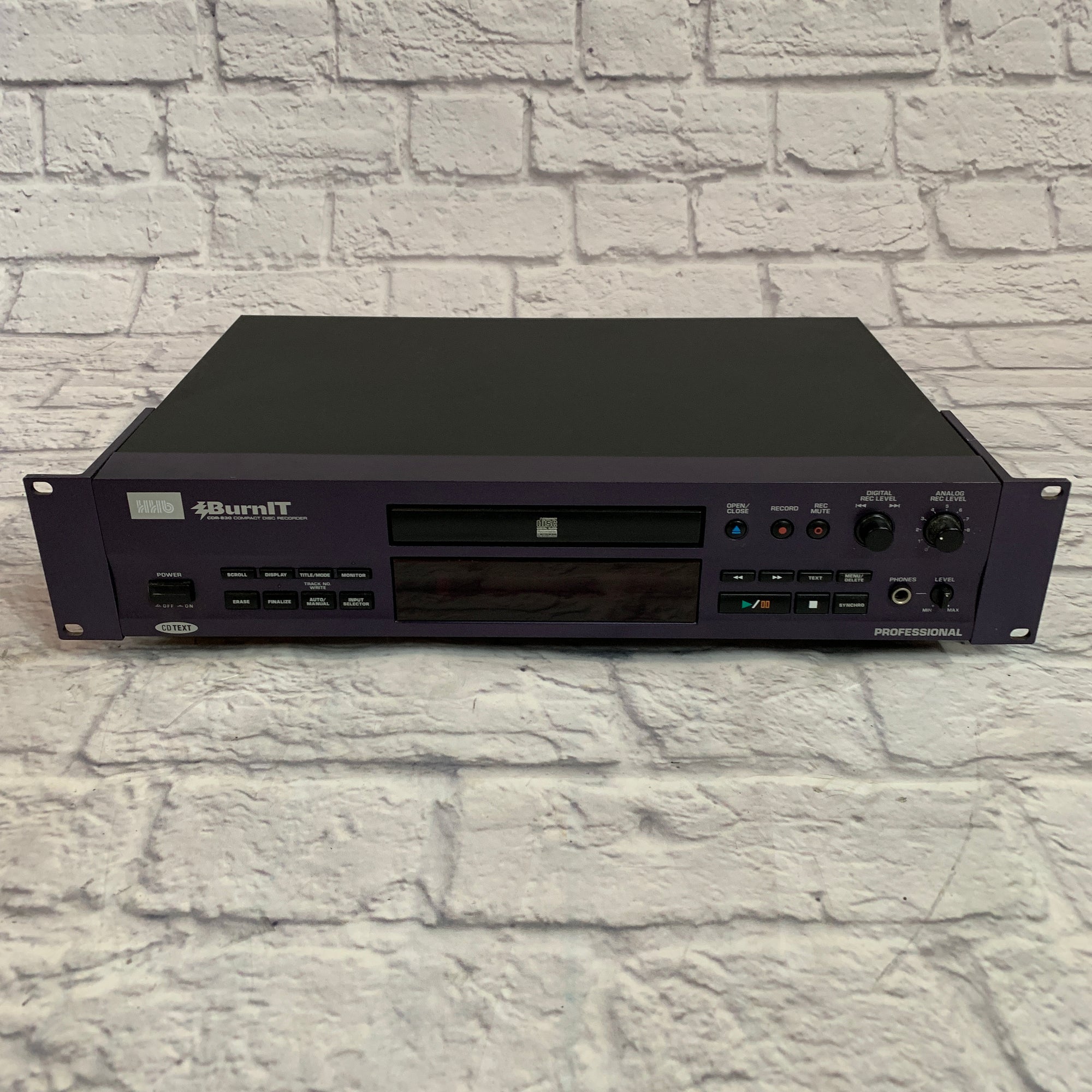 HHB CDR-830 Burnit Plus Professional Compact Disc Recorder Studio Grade CD Burner