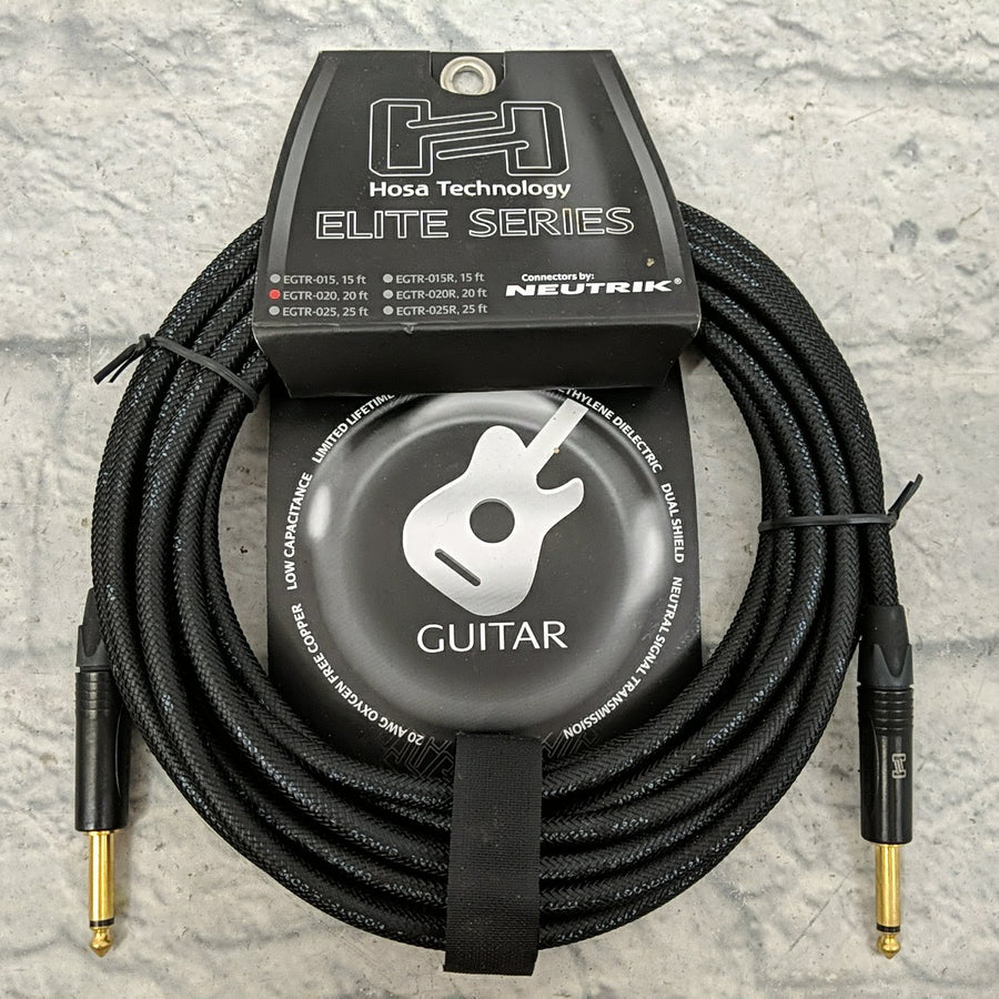 Hosa Elite Series EGTR-020 20 Foot Guitar Cable with Neutrik Connector Ends