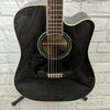 Samick Greg Bennett Dreadnought Acoustic Electric Guitar - Trans Black