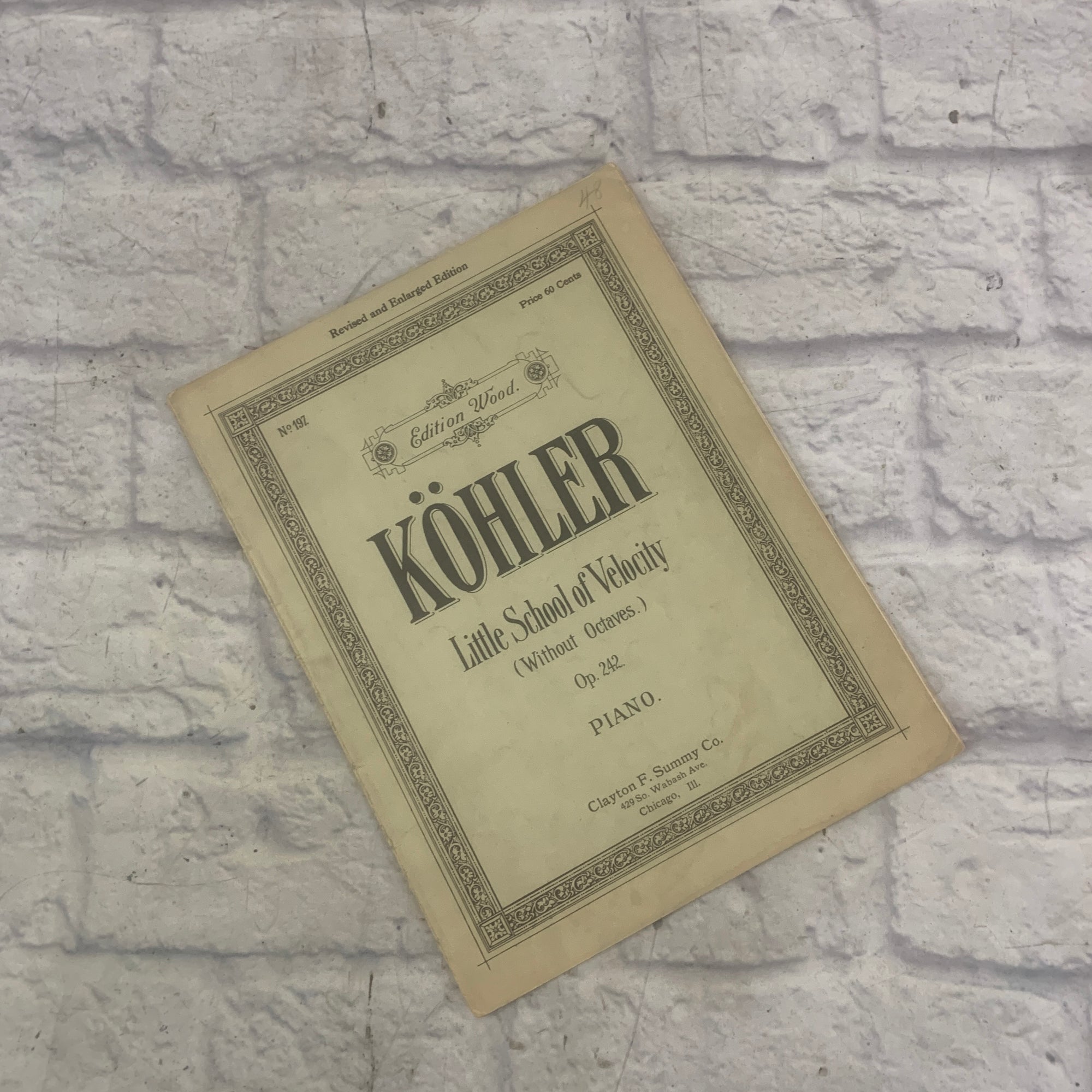 Kohler Little School Of Velocity (Without Octaves)