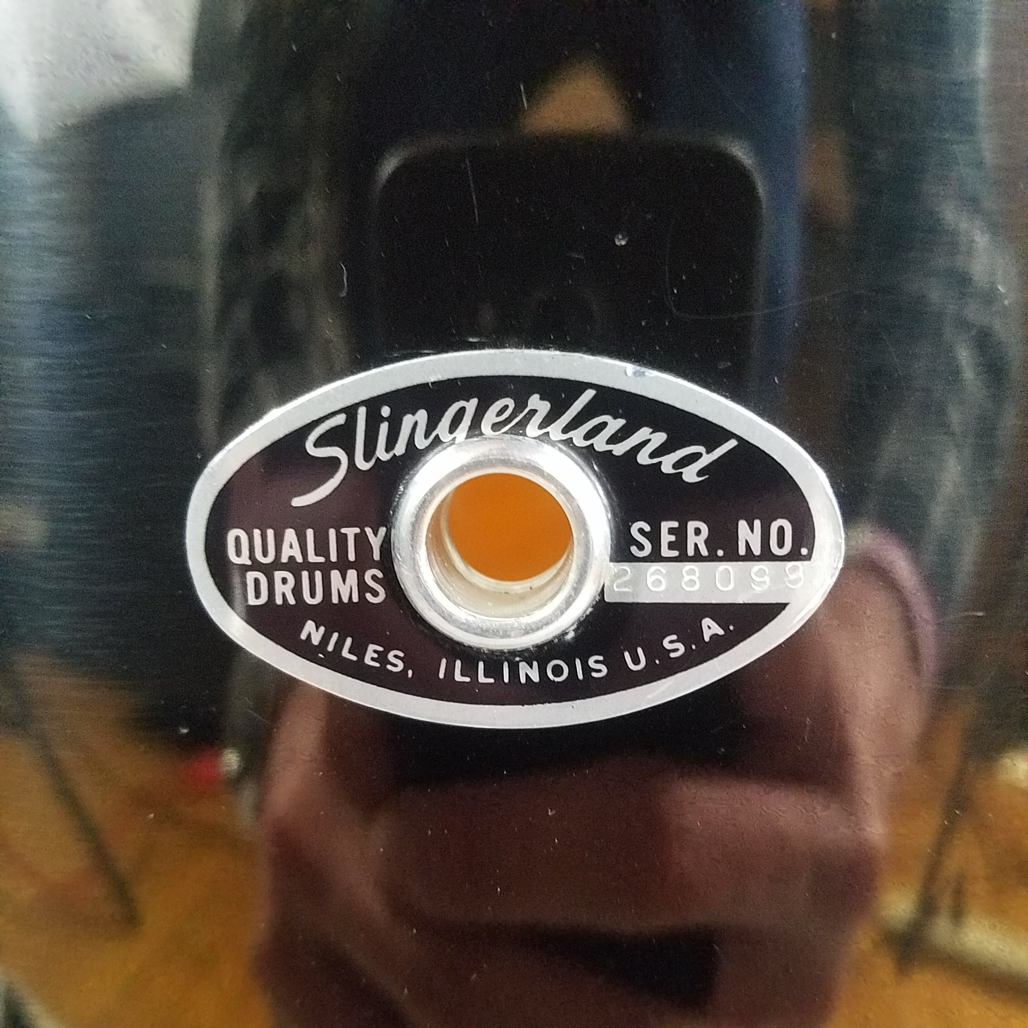 Slingerland 18" Floor Tom Black Chrome