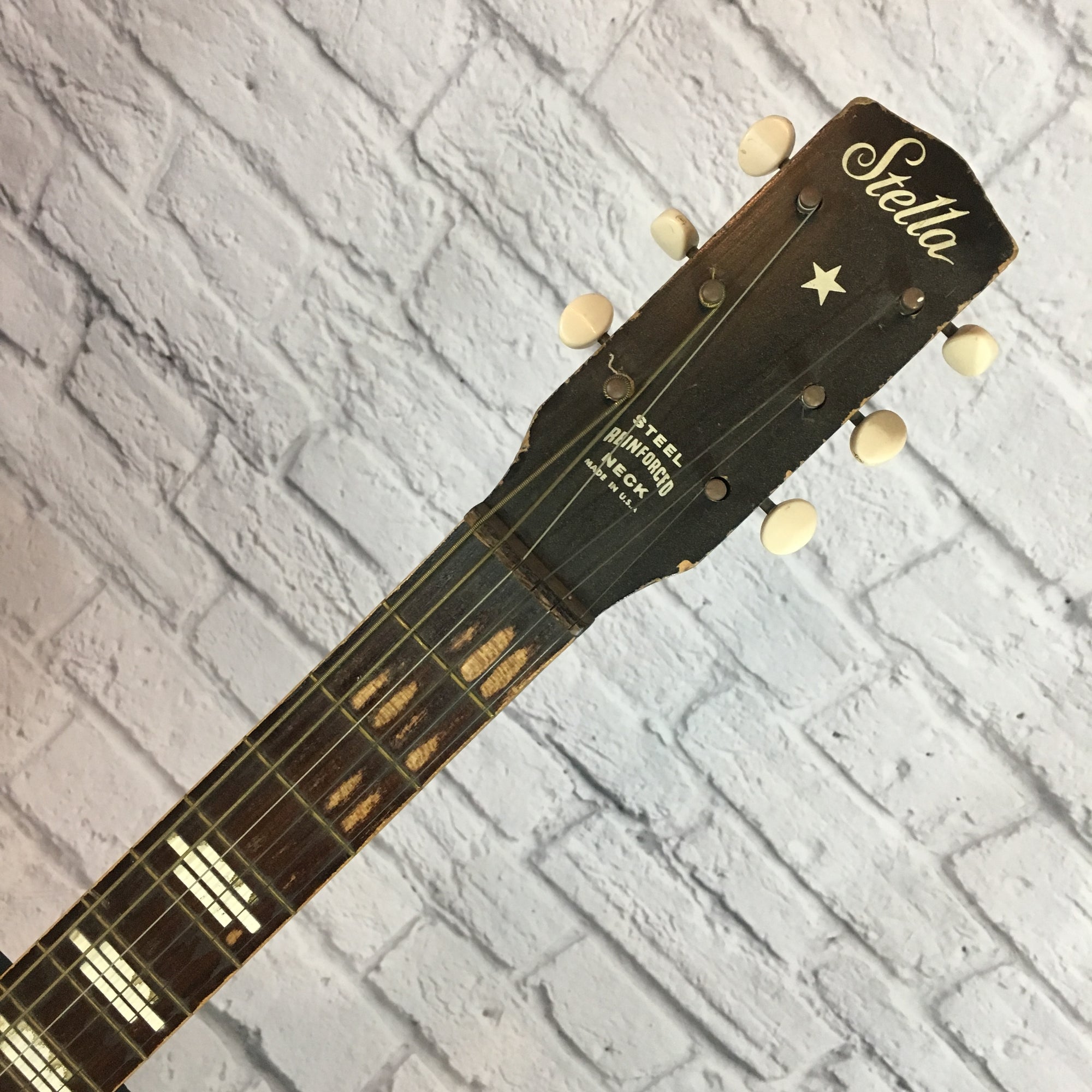 Harmony Stella Parlor Acoustic Guitar Flame Burst