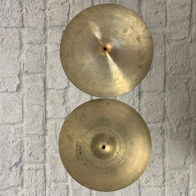 Zildjian 14" New Beat Hi Hats Pair Hollow Logo Stamp 70s 80s