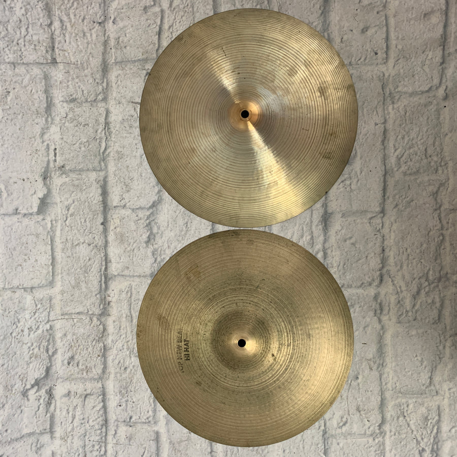 Zildjian 14" New Beat Hi Hats Pair Hollow Logo Stamp 70s 80s