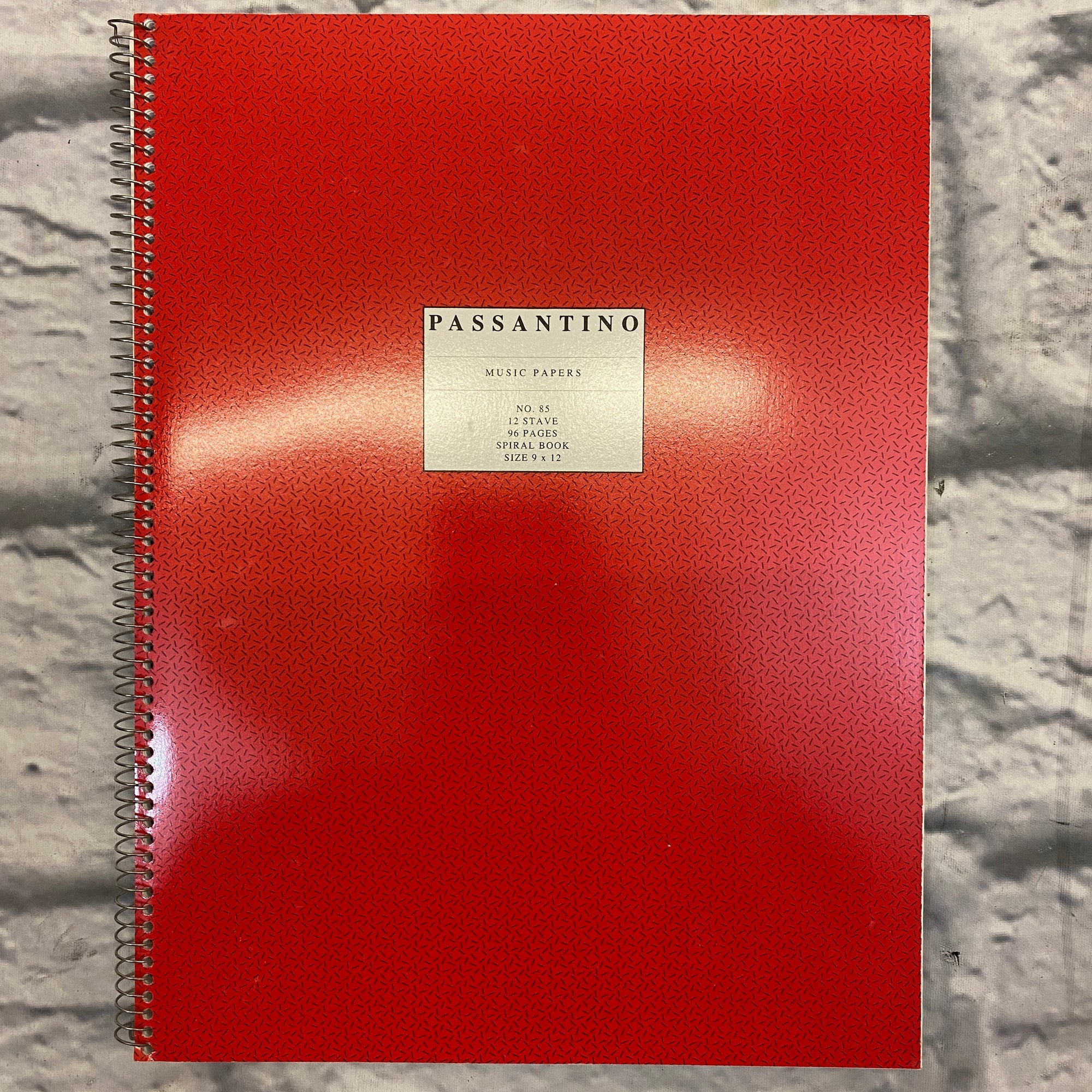 Passantino No. 85 12-Stave Manuscript Paper Spiral Book