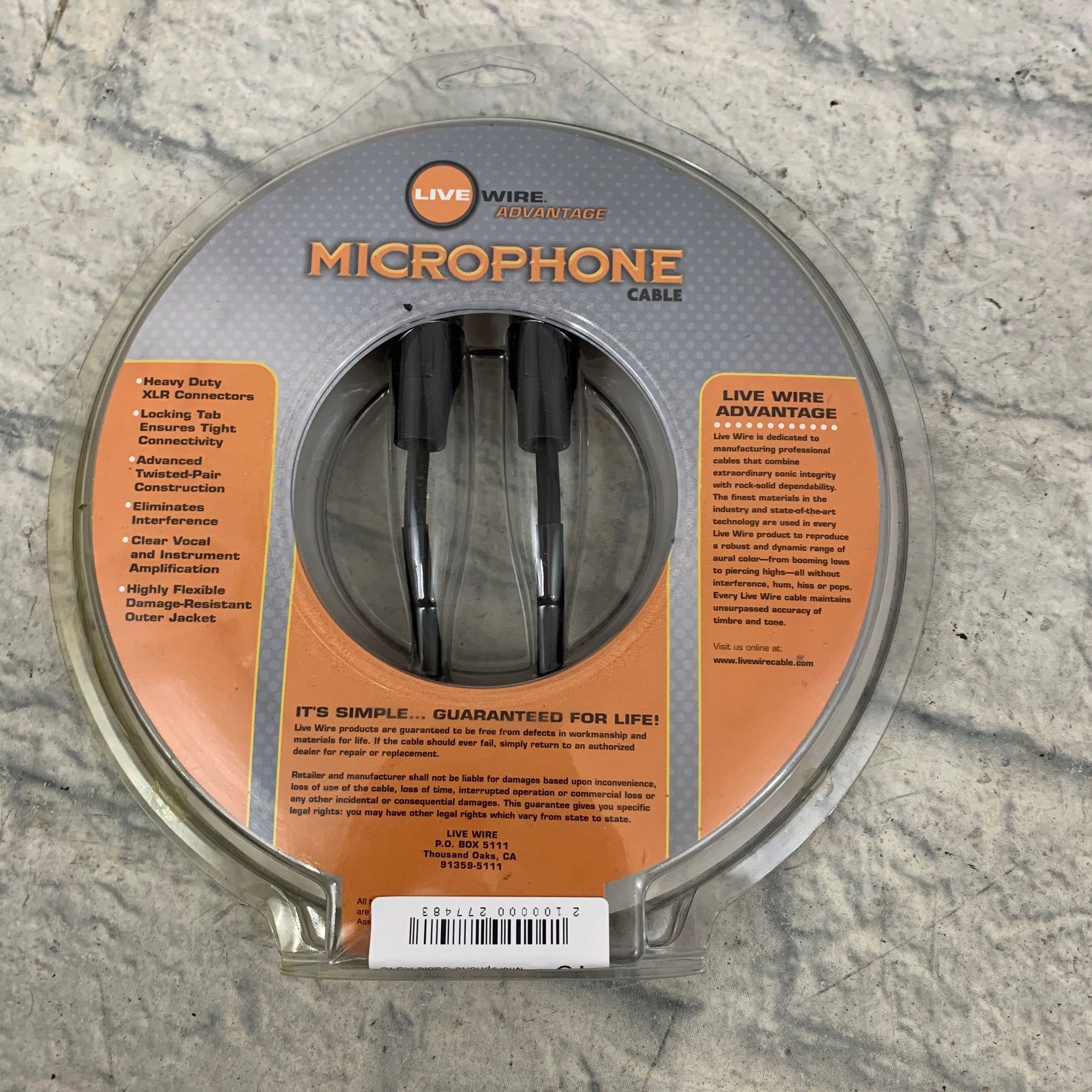 Livewire Advantage 15' Microphone Cable AS IS