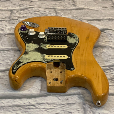 Loaded HSS Electric Guitar Body Natural w/ Alnico Pickups