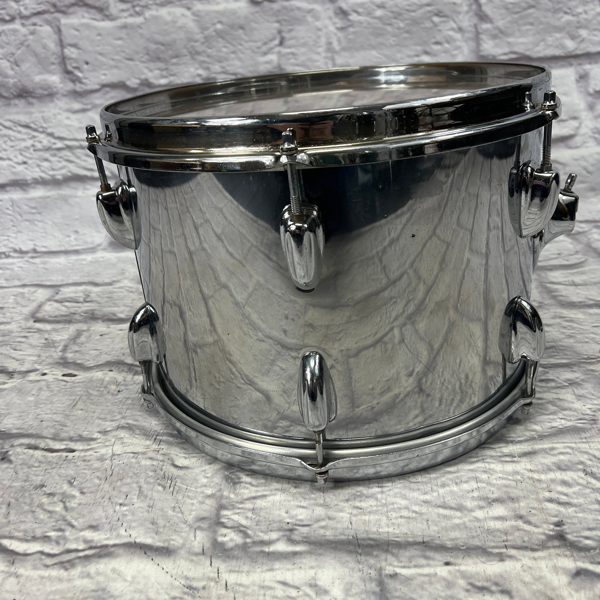 Slingerland COW Chrome Over Wood 13 14 16 18 24  - Chrome Vintage 1970s 5pc Drum Kit