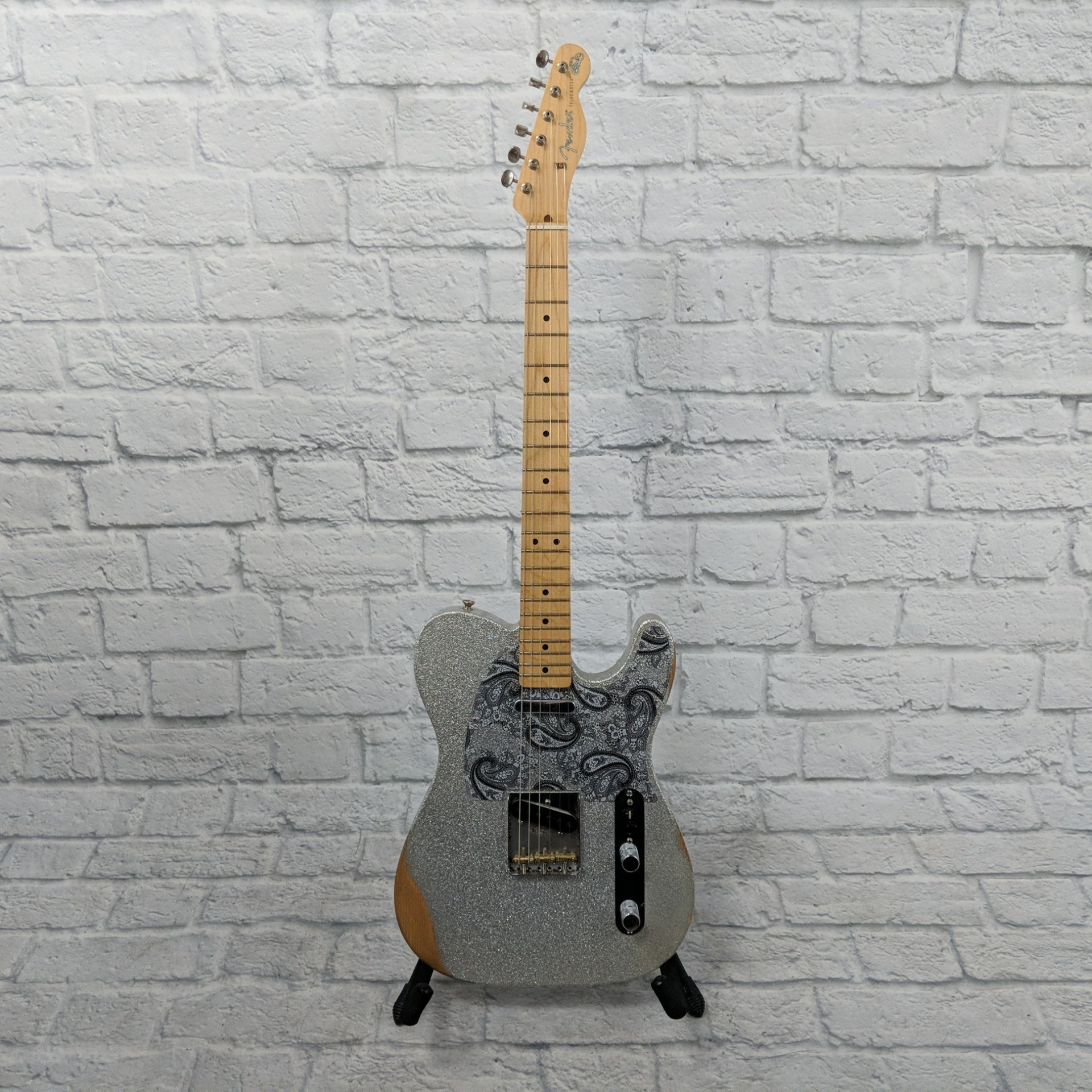 Fender Brad Paisley Road Worn Telecaster Silver Sparkle 2017