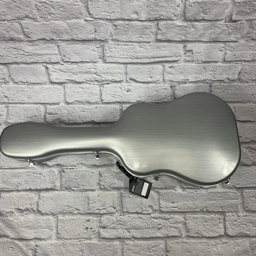 Phitz Standard Dreadnought Acoustic Guitar Hard Case, Silver