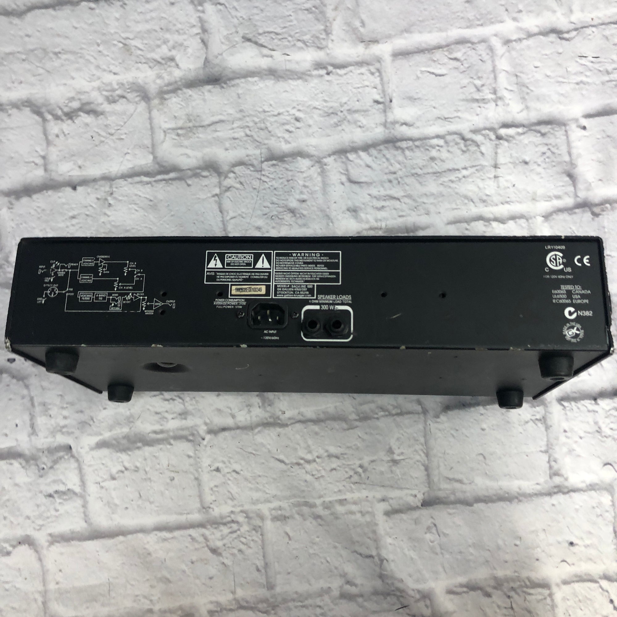 Gallien-Krueger Backline 600 300w Bass Amp Head Bass Head