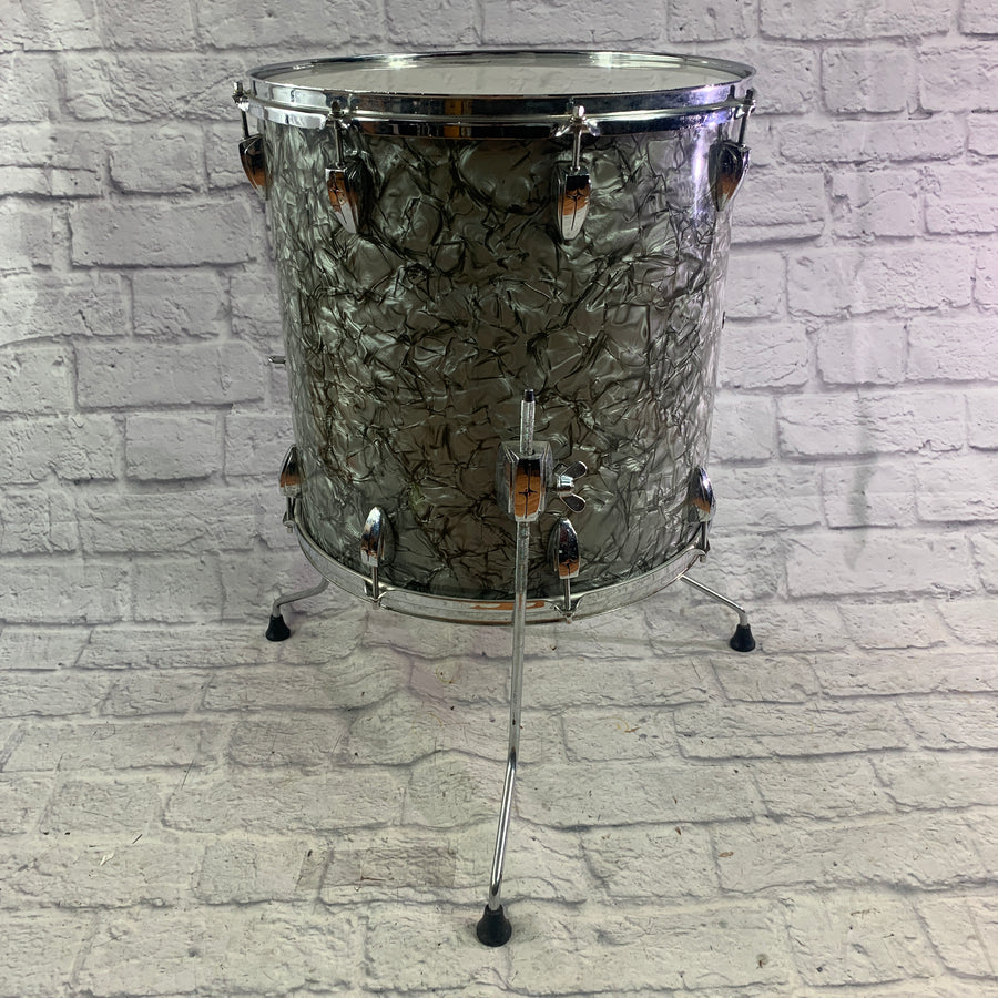 Kawai and Sons Black Diamond Pearl Floor Tom 16