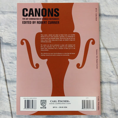 Canons For Any Combination Of Stringed Instruments - Cello - Edited By Robert