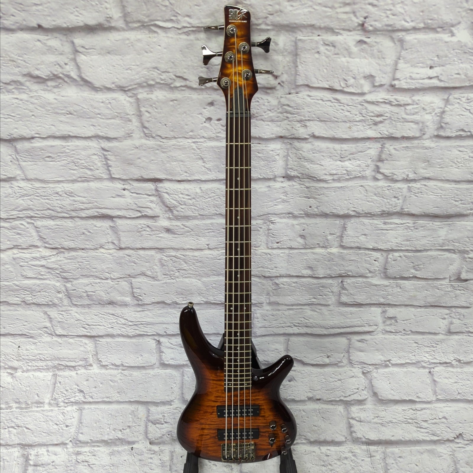 Ibanez SR405EQM Quilted Maple 5-String Electric Bass Guitar Dragon Eye Burst