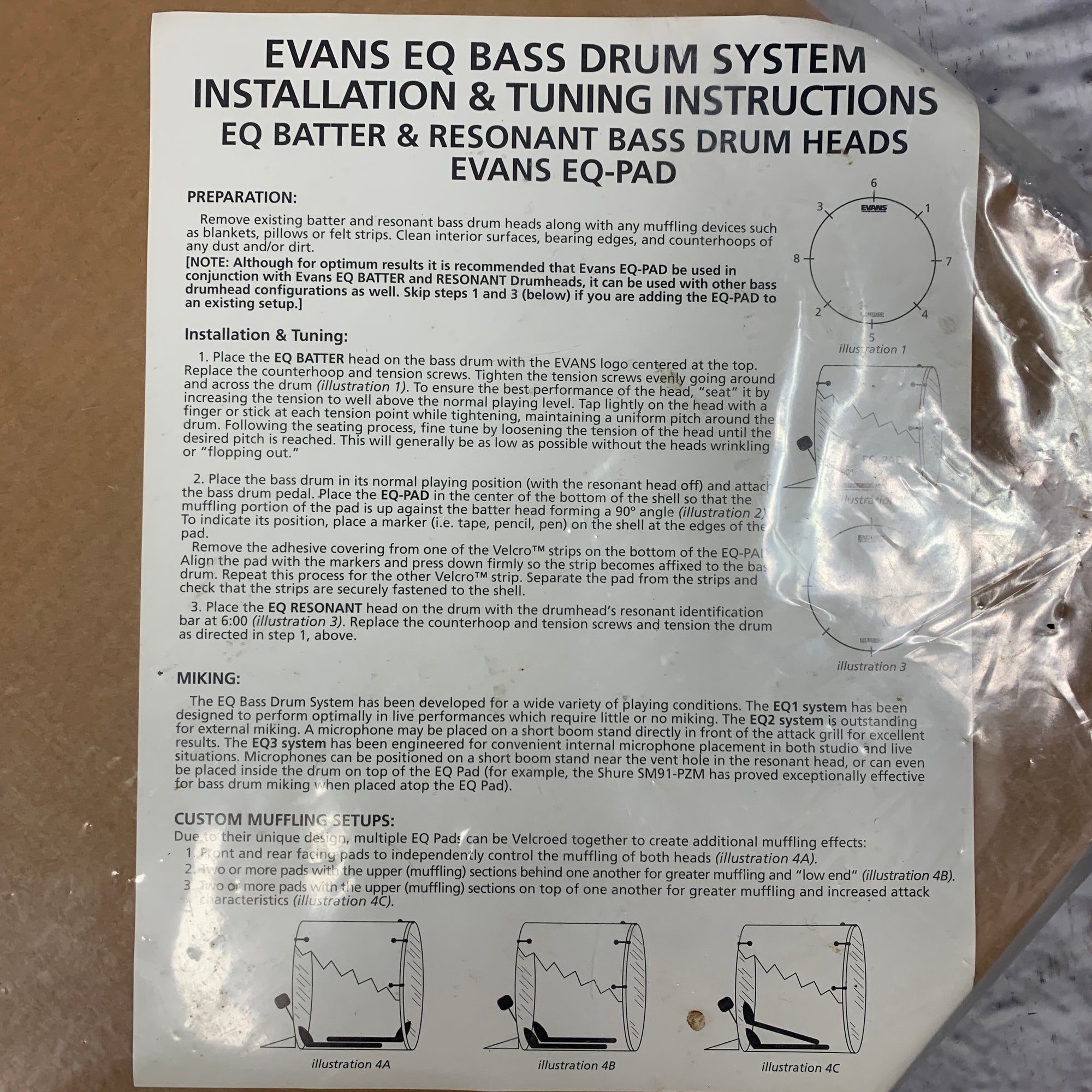 Evans EQ-Pad Bass Drum Muffling Pad