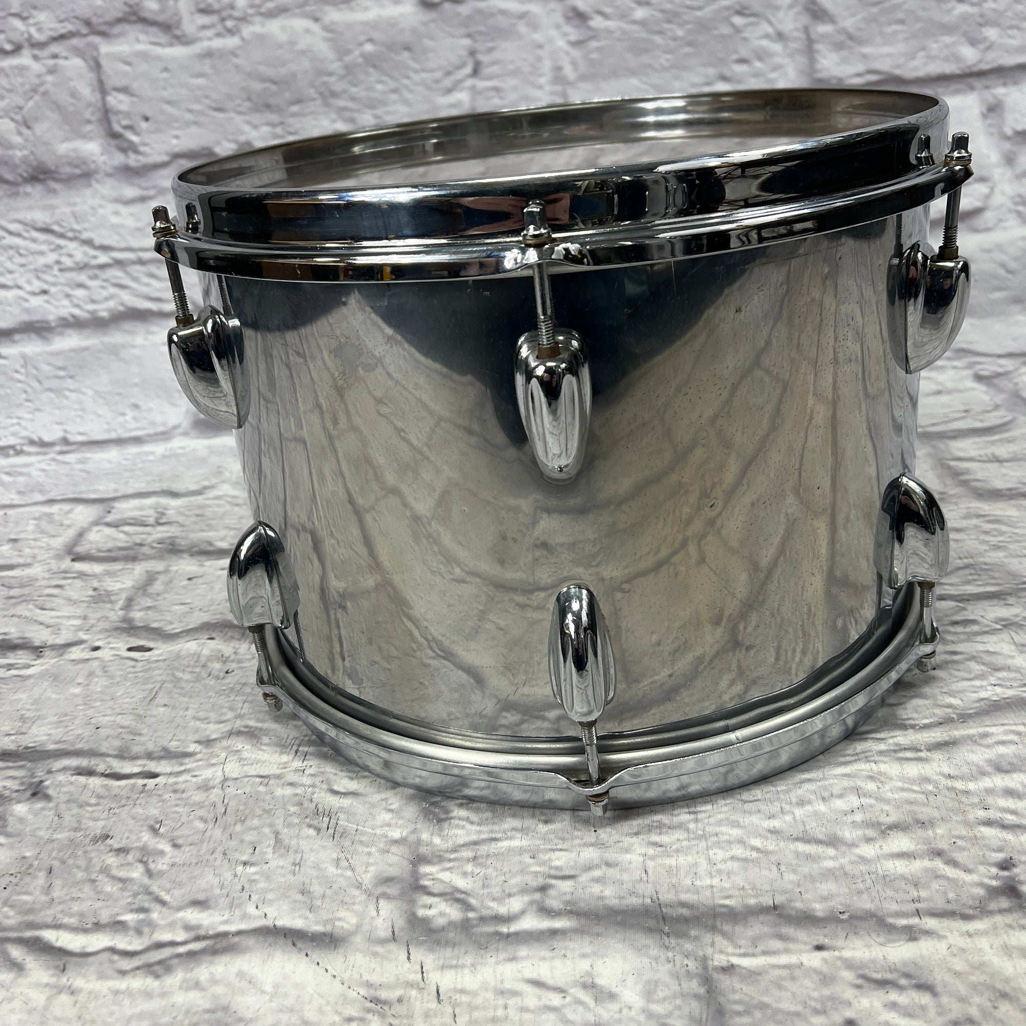 Slingerland COW Chrome Over Wood 13 14 16 18 24  - Chrome Vintage 1970s 5pc Drum Kit