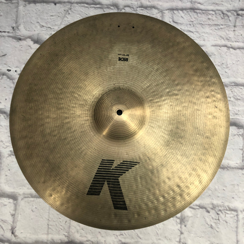 Zildjian 20 K Ride Cymbal with Rivet Holes - Evolution Music