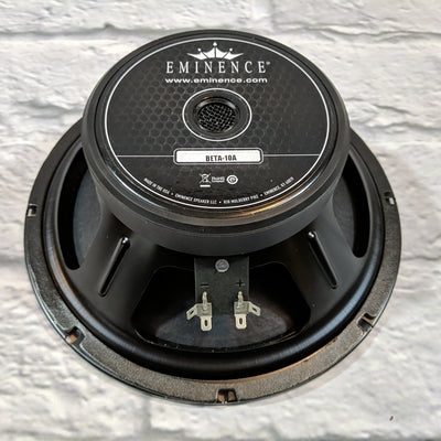 Eminence Beta 10A 10" 8ohm Speaker - New Old Stock