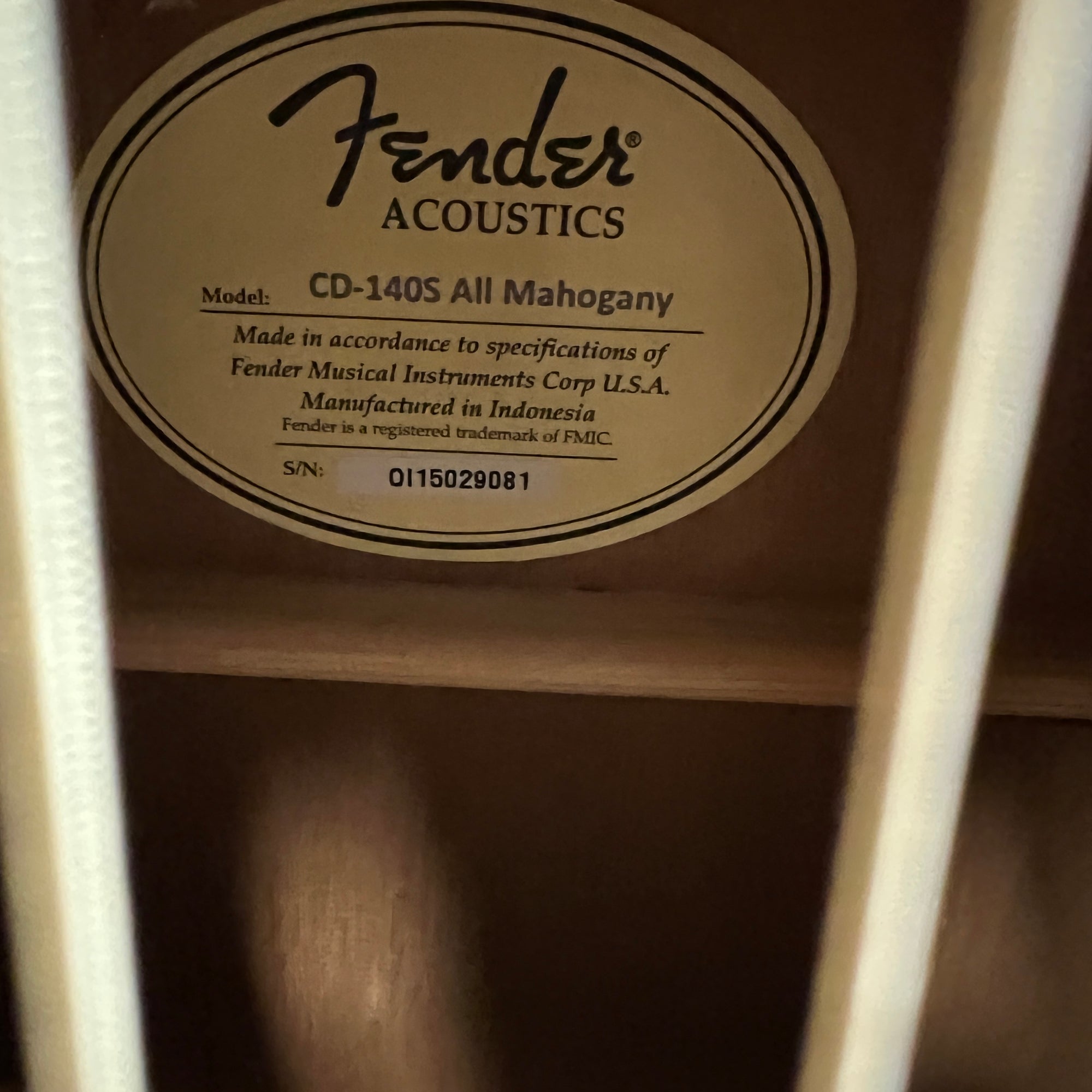 Fender CD140S Mahogany Acoustic Guitar