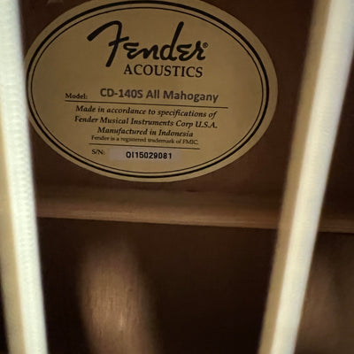 Fender CD140S Mahogany Acoustic Guitar