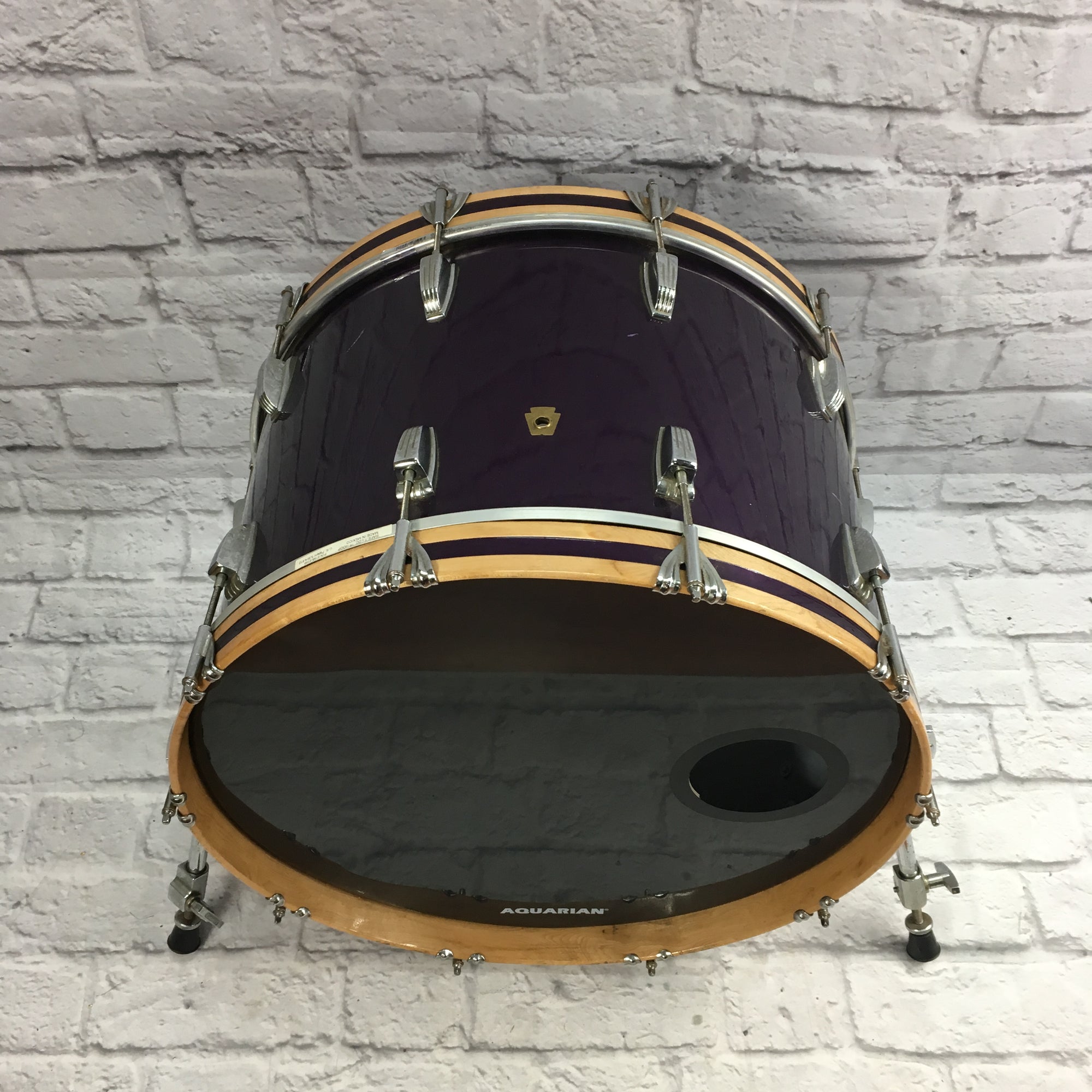 Vintage 1960 - 1963 Ludwig 22x14 Purple Bass Drum