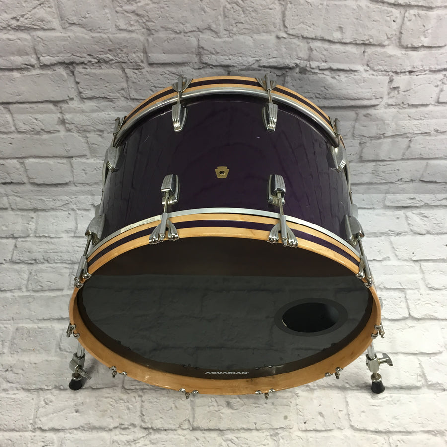 Vintage 1960 - 1963 Ludwig 22x14 Purple Bass Drum