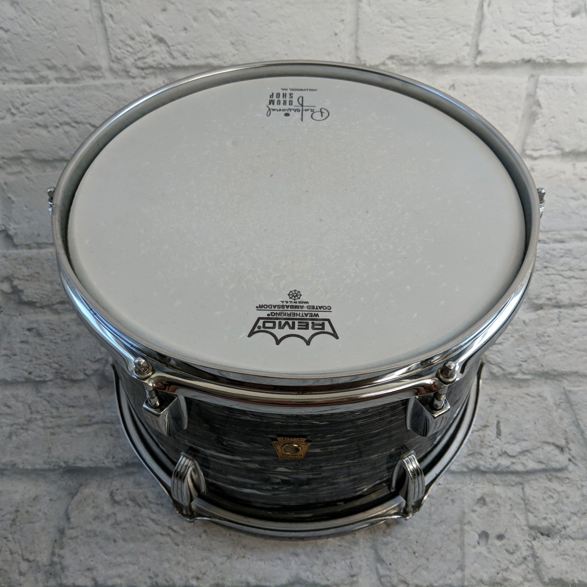 ** Vintage Ludwig Maple 8x12 Tom Black Oyster Pearl