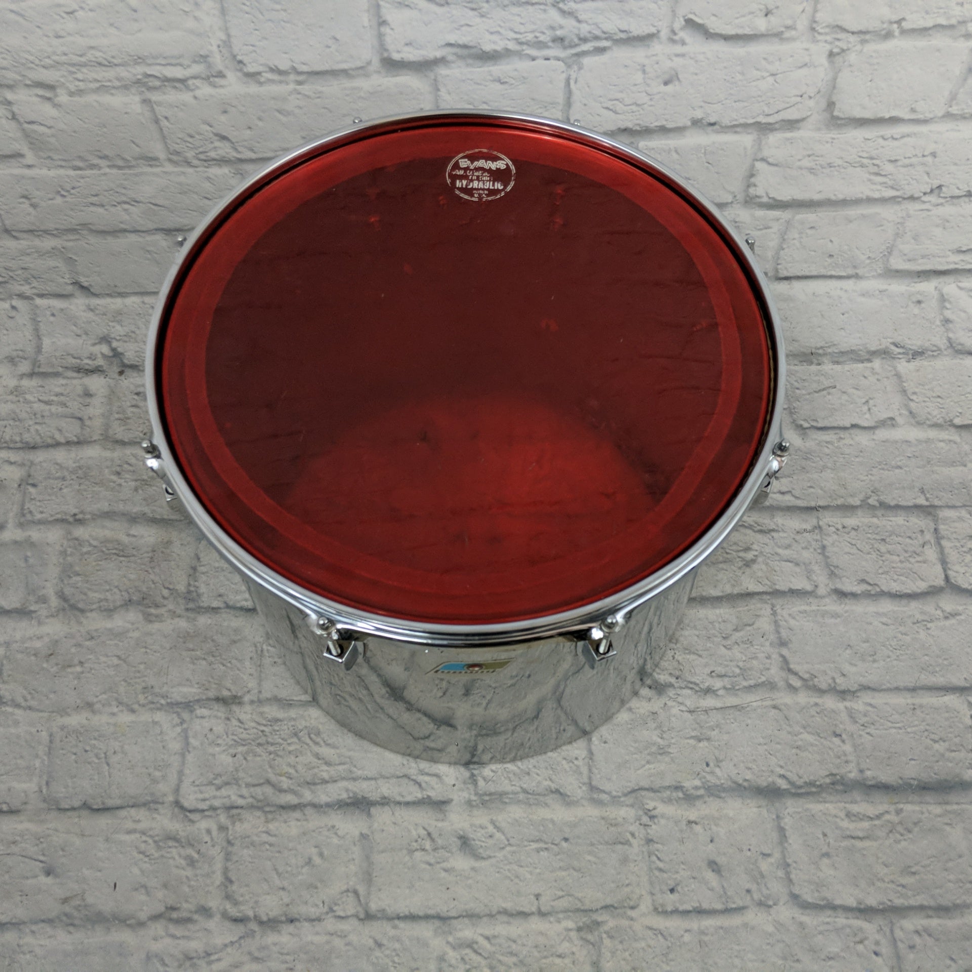 Ludwig Stainless Steel Drum 16x14 Olive Badge