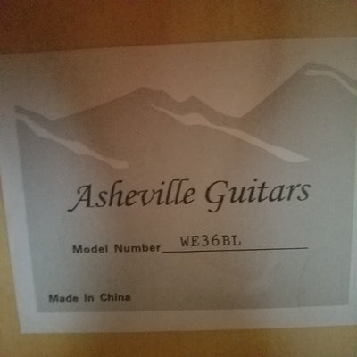 Asheville WE36BL 1/2 Acoustic Guitar - New Old Stock!