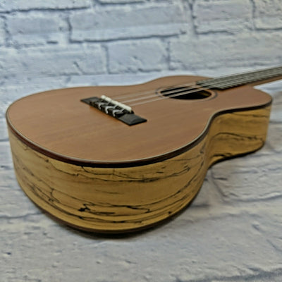 Cordoba 24B Baritone Solid Cedar Top, Spalted Maple Back & Sides Ukulele