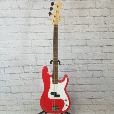 Crestwood 4 String P Bass Red