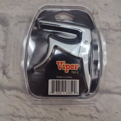 Viper 6 String Guitar Trigger Capo Guitar Heavy Duty Design Silver