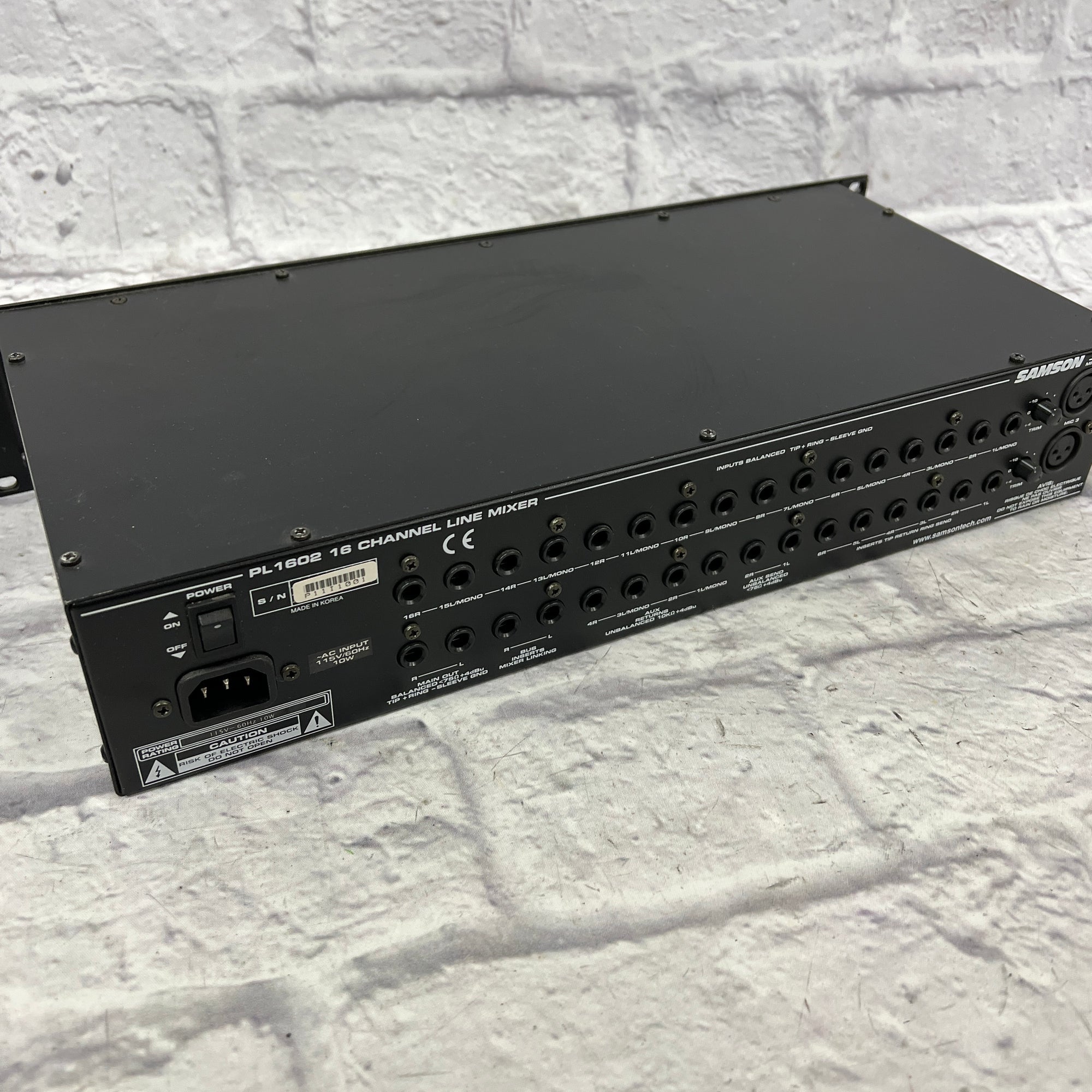 Samson PL1602 Rack Mixer