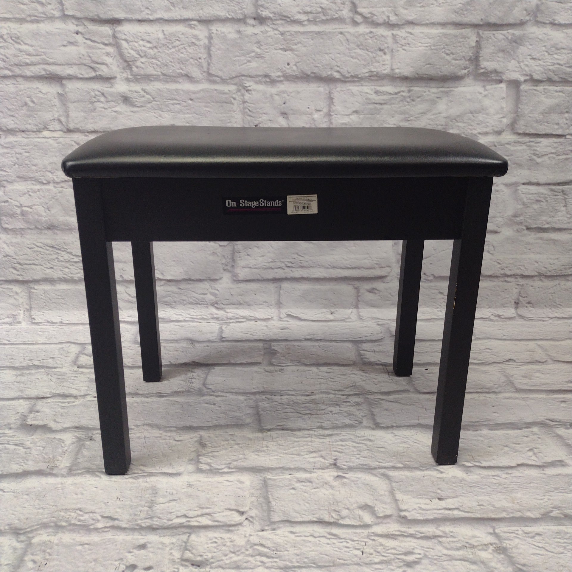 On Stage Stands Flip-Top Keyboard Bench Black