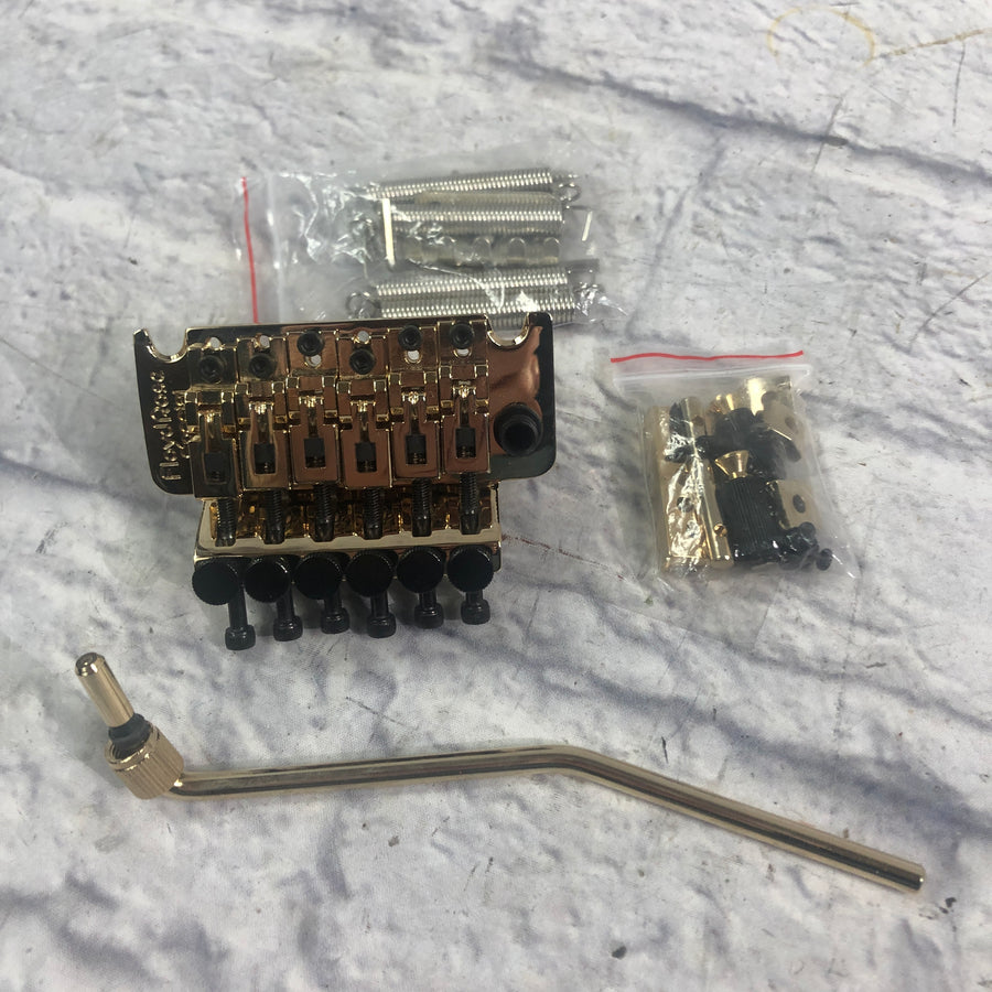 Floyd Rose Special Locking TREMOLO Bridge & R2 Nut Electric Gold