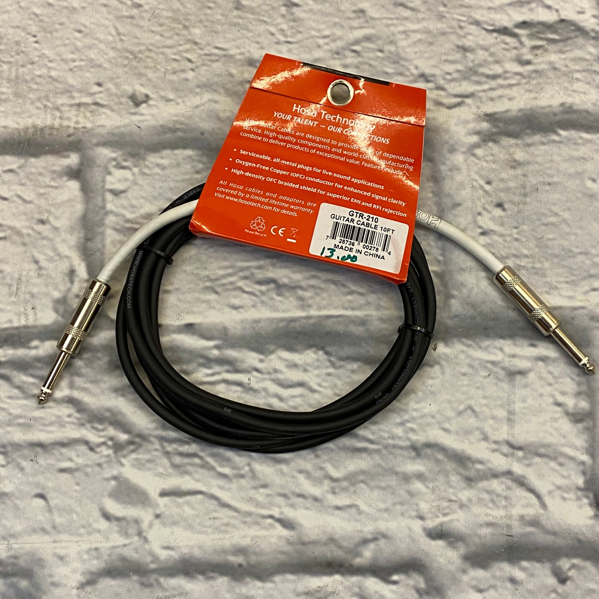 Hosa GTR-210 Guitar Cable 10ft