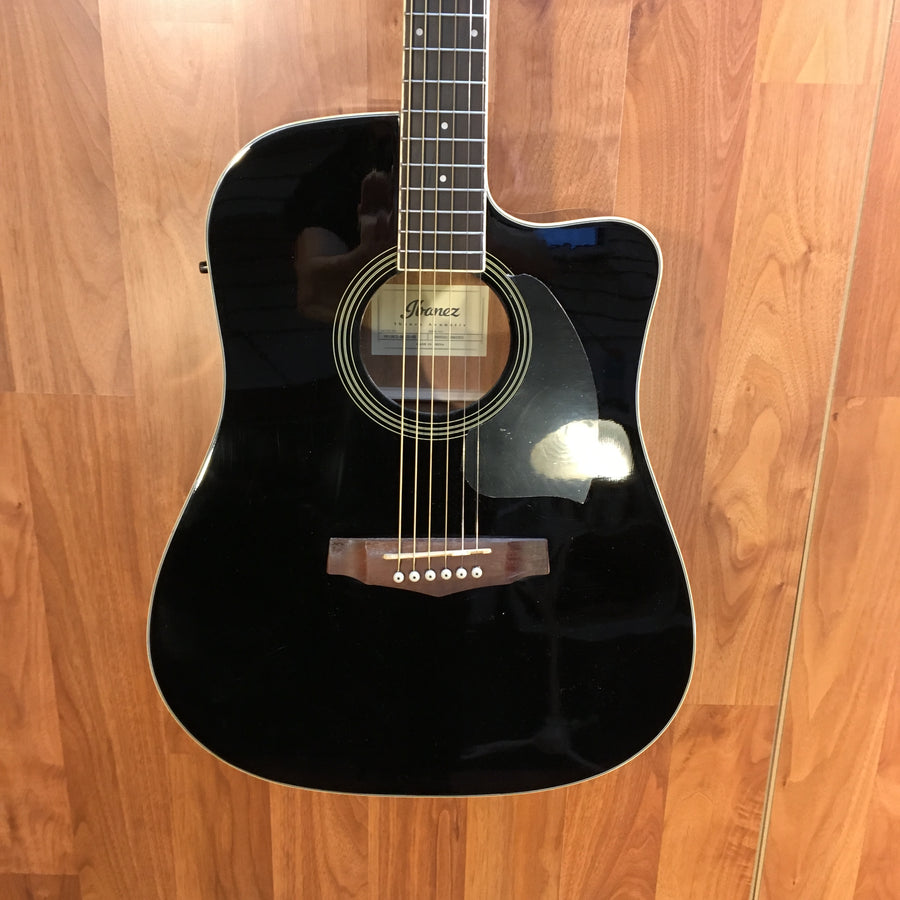 Ibanez PF15ECE Black Acoustic Electric Guitar