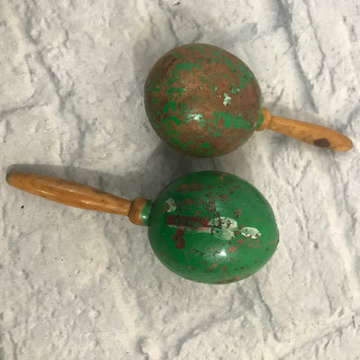 Unknown Green Maraca Shaker Set