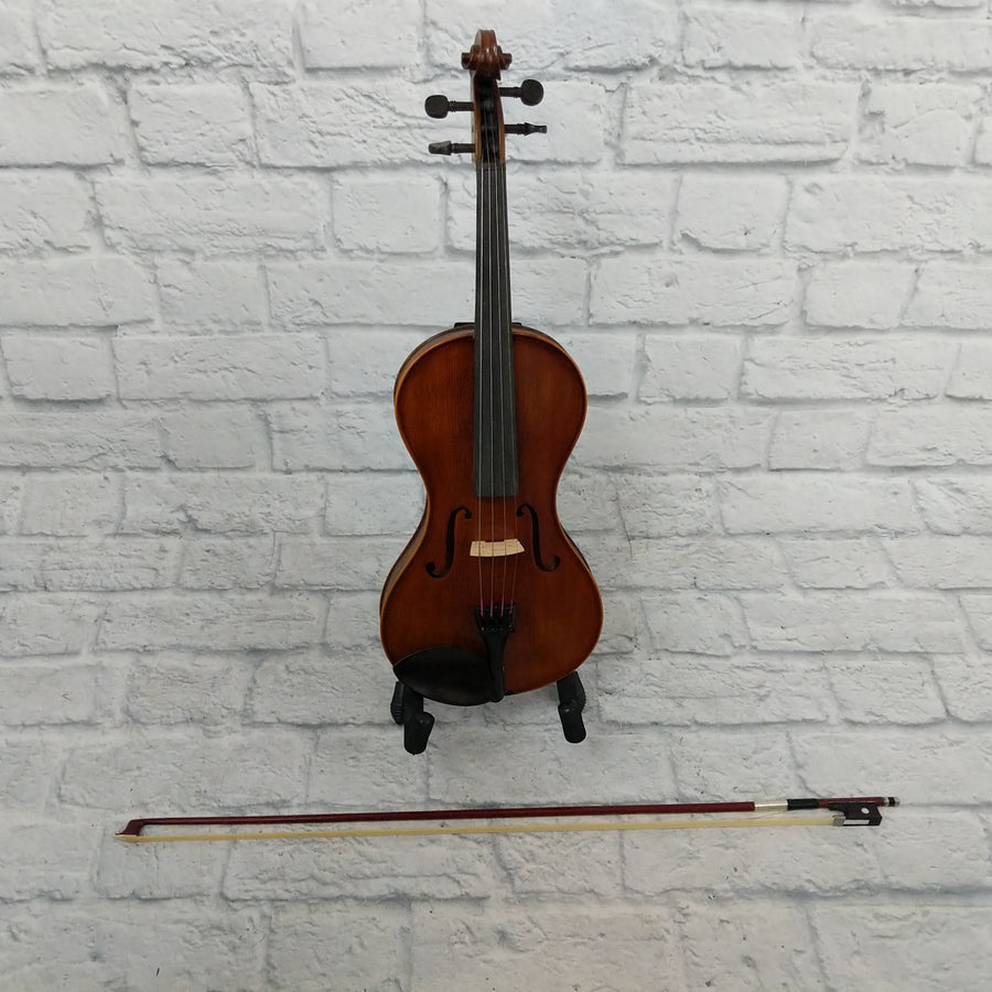 Full Size 4/4 Student Violin with Gator GCE-Violin 4/4 Deluxe ABS Hardshell Violin Case