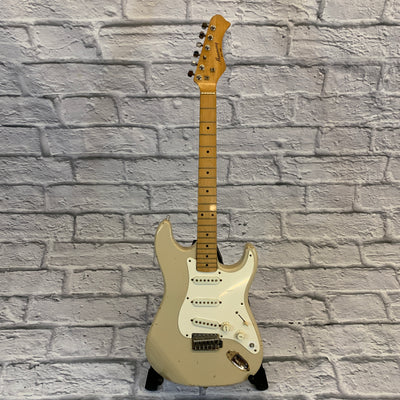 Harmony 70's Off White Strat Copy Project Electric Guitar for Parts