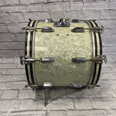Rogers 18x16 Powertone Kick Bass Drum Fullerton White Marine Pearl