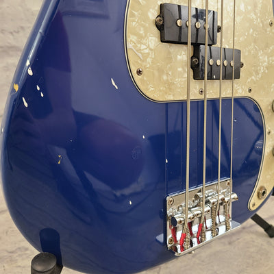 Squier P-Bass Blue 4 String Bass Guitar
