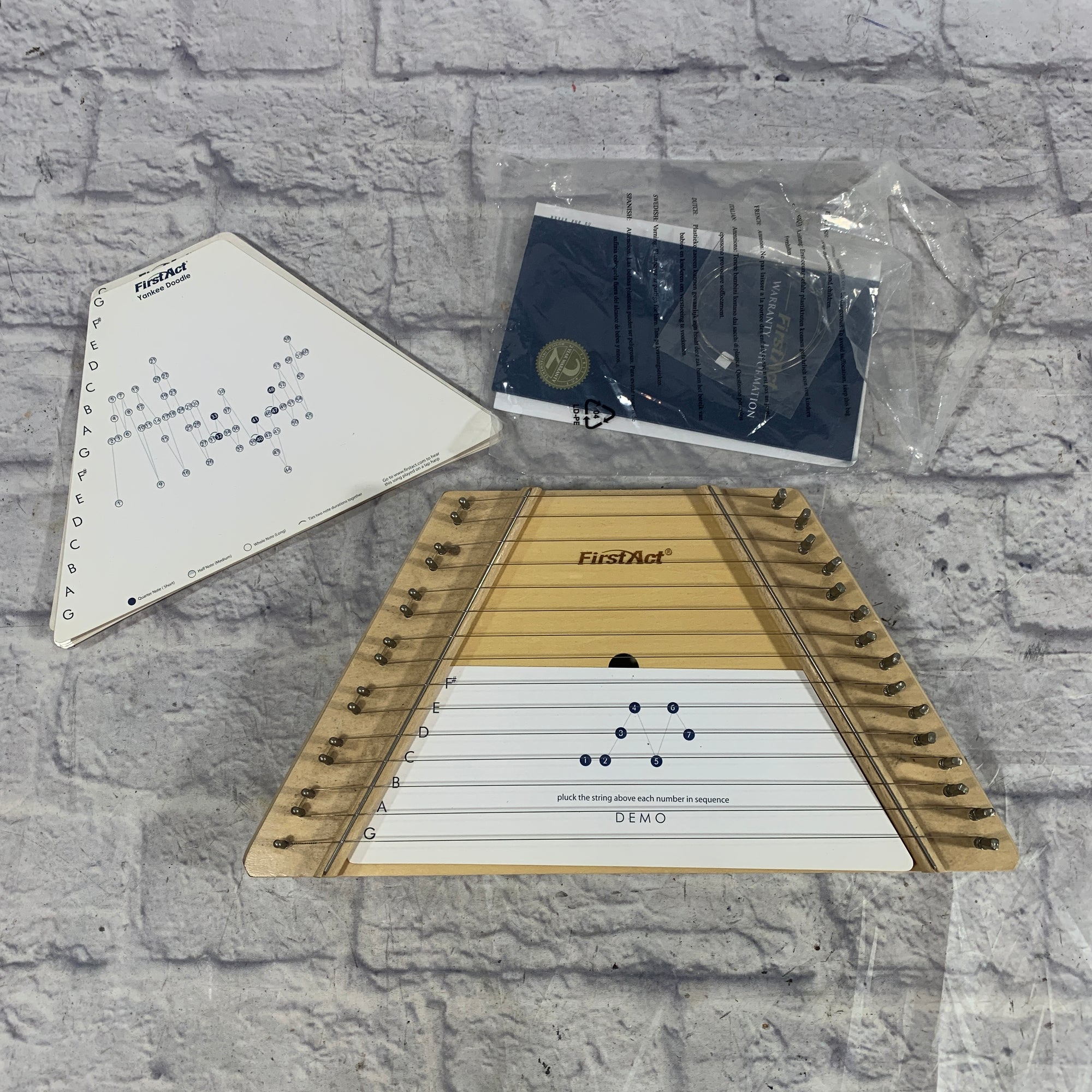 First Act Lap Harp w/ Song Cards & Restring Guide