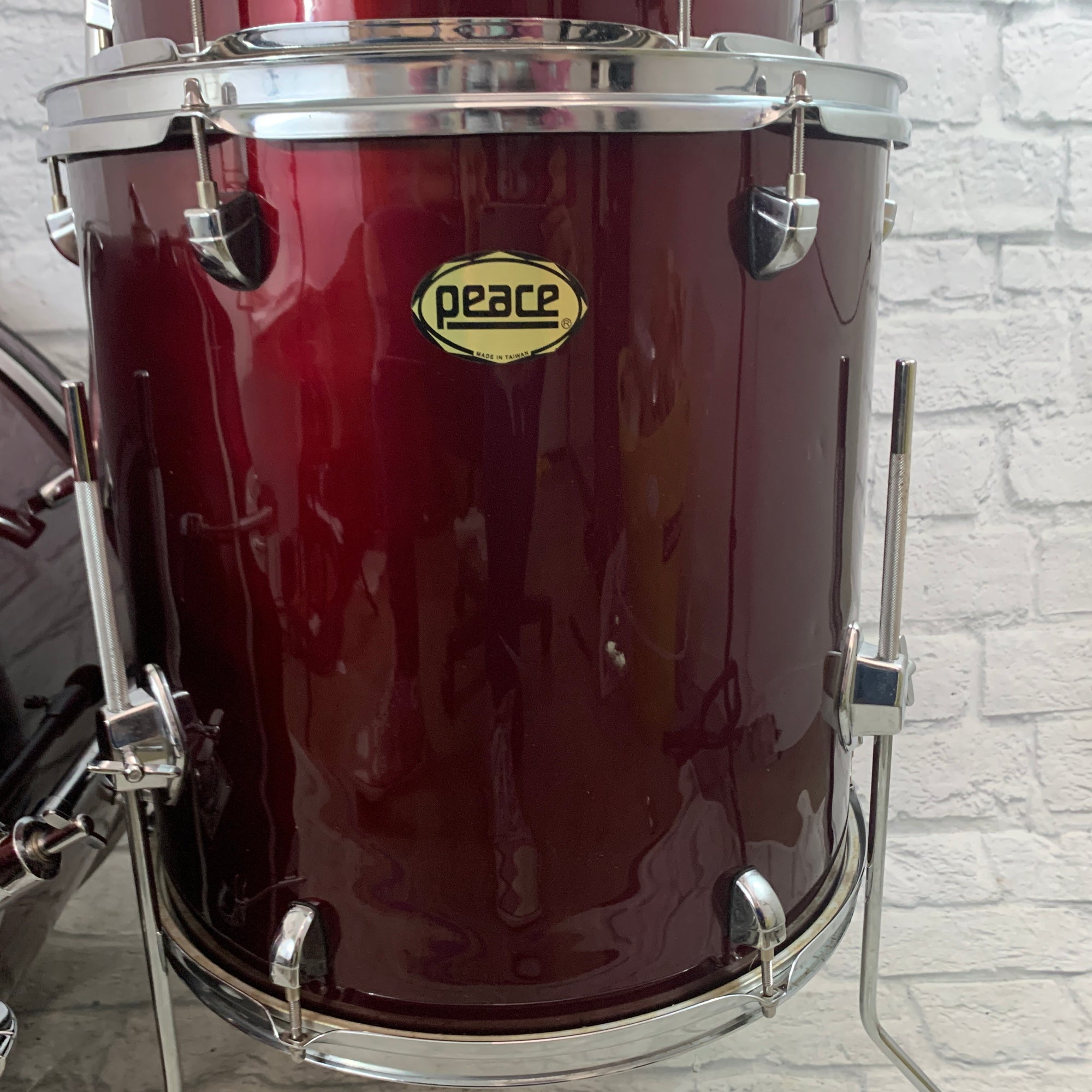 Peace 4-pc Drum Kit 12/13/16/22 - Wine Red