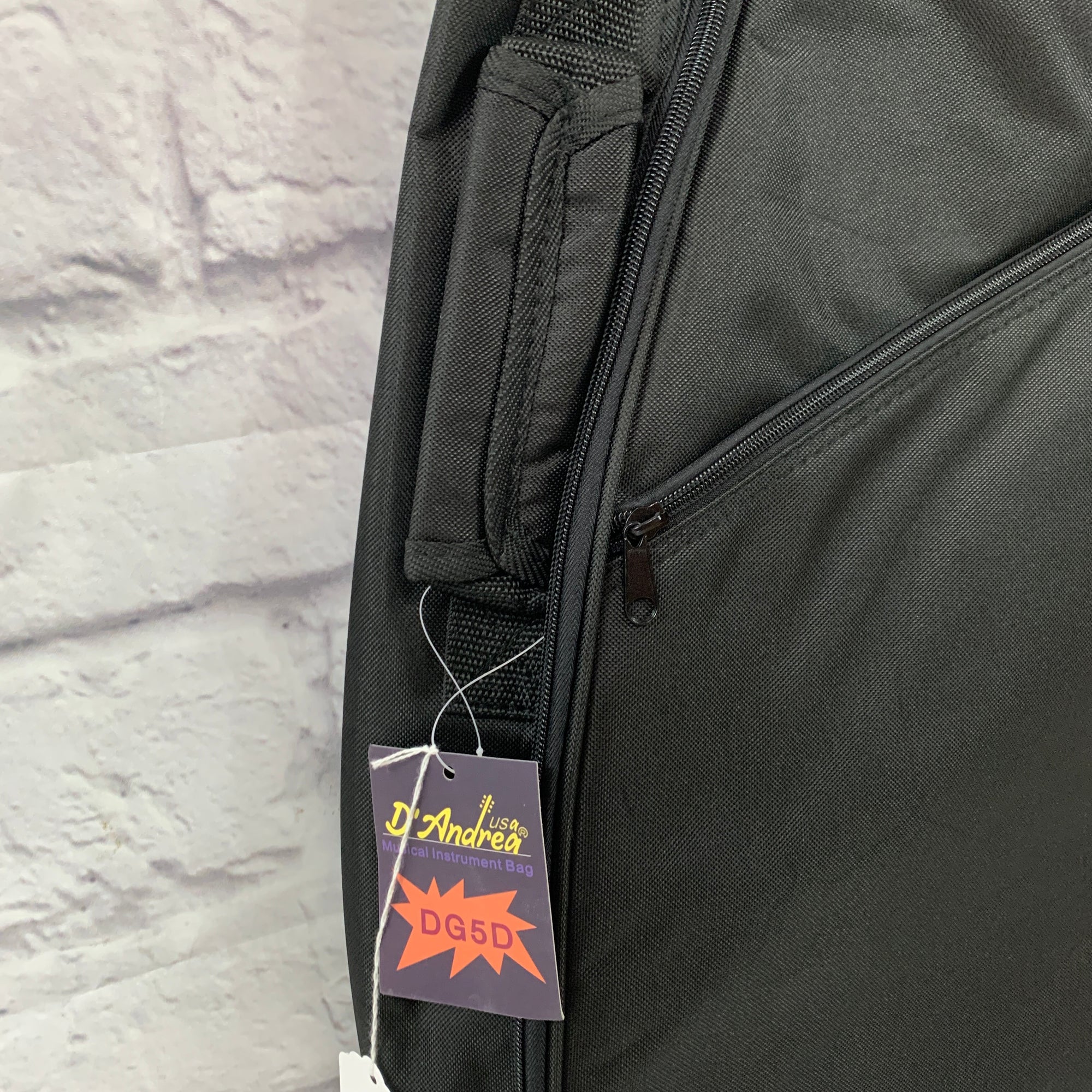 D'andrea DG5D Dreadnought Acoustic Guitar Black Gig Bag