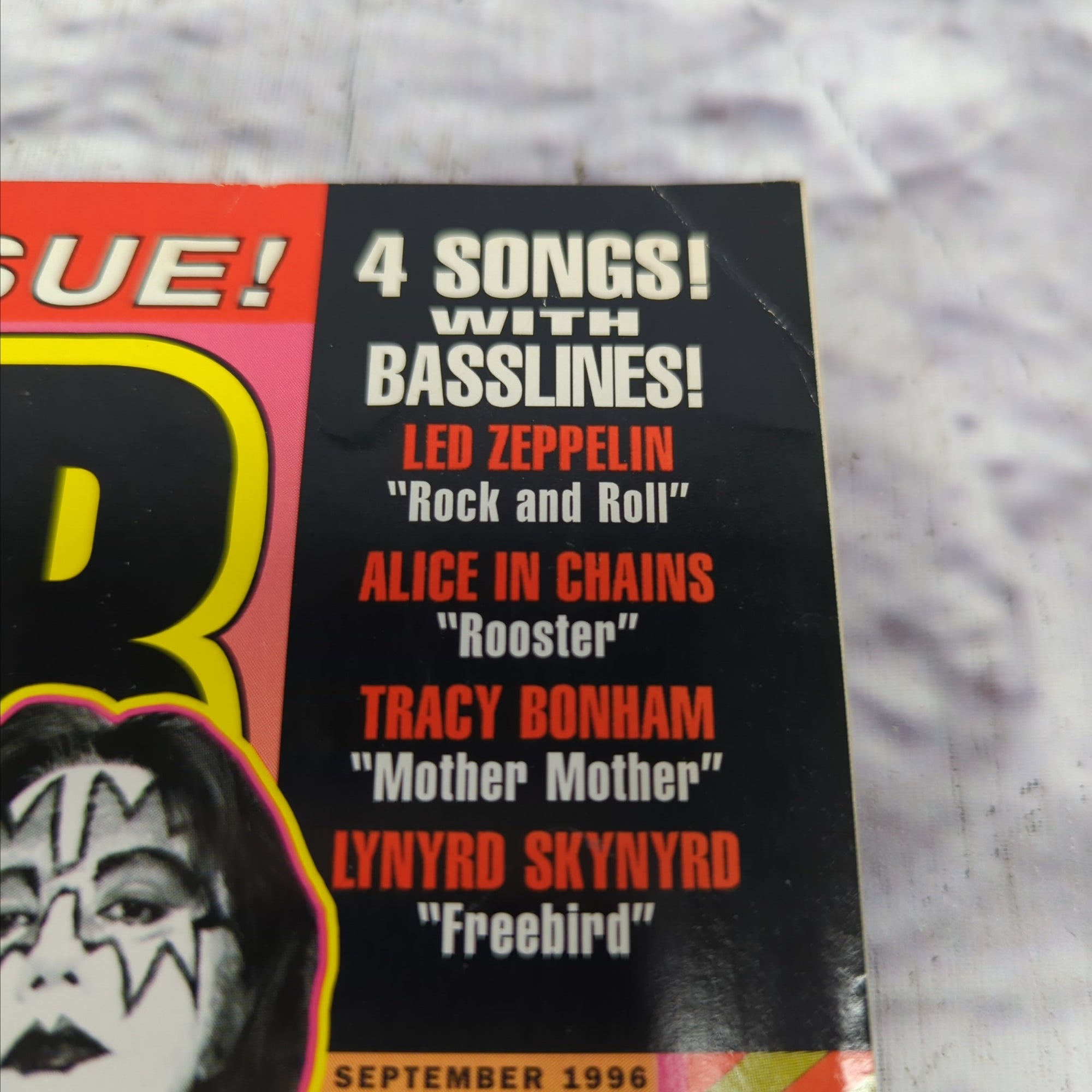 Guitar World September 1996 Special Kiss Issue Magazine with Tab