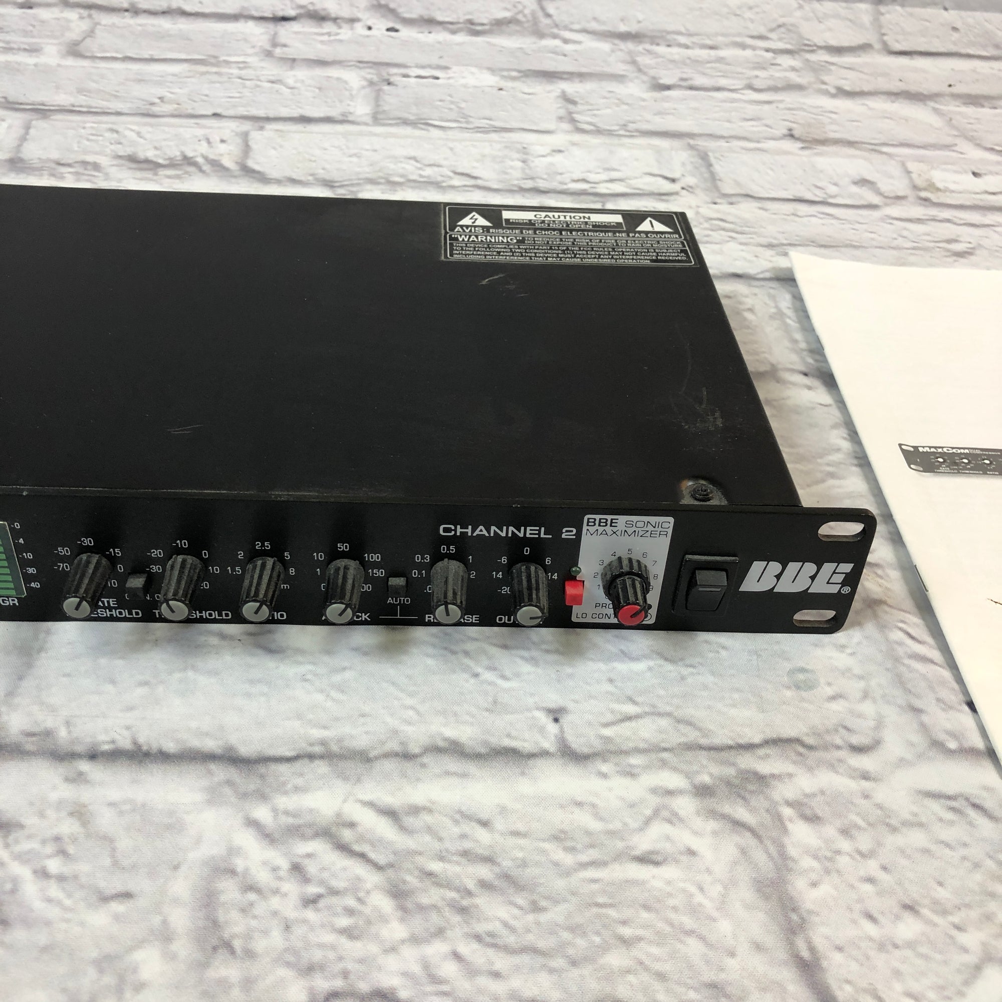 BBE Maxcom Dual Channel Compressor Limiter Gate - Evolution