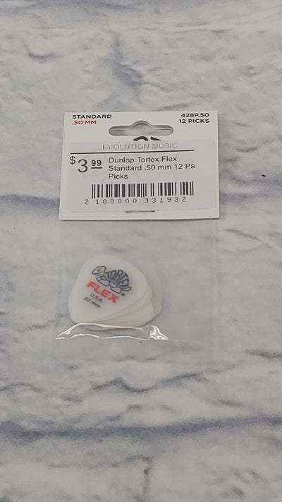 Dunlop Tortex Flex Standard .50 mm 12 Pack Picks