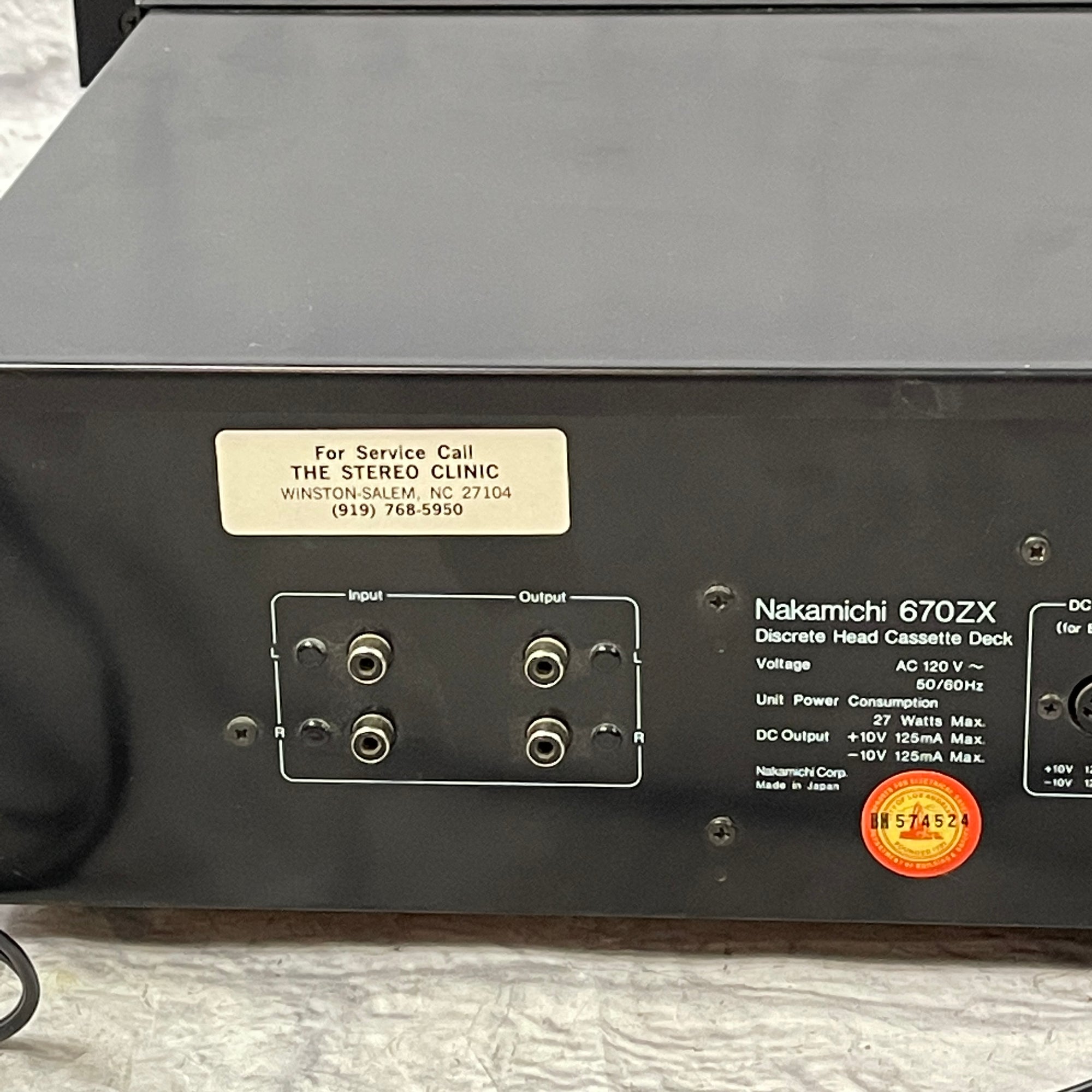 Nakamichi 670ZX Cassette Player