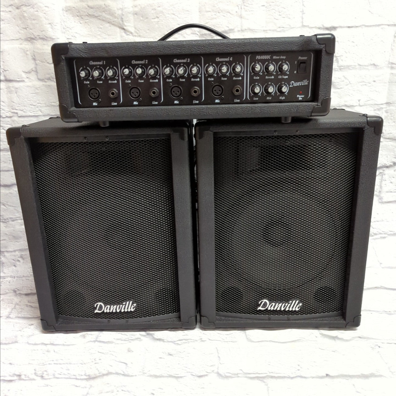 Danville PA-4080C 4 Channel Powered Mixer PA System